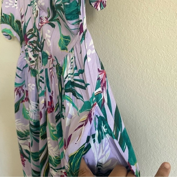 Terra & Sky woman plus size tropical dress 0X/14W  midi summer casual comfort - Picture 6 of 11